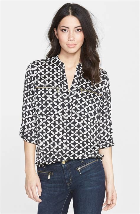 michael michael kors jamesonn split back blouse mens|Michael kors blouse + FREE SHIPPING .